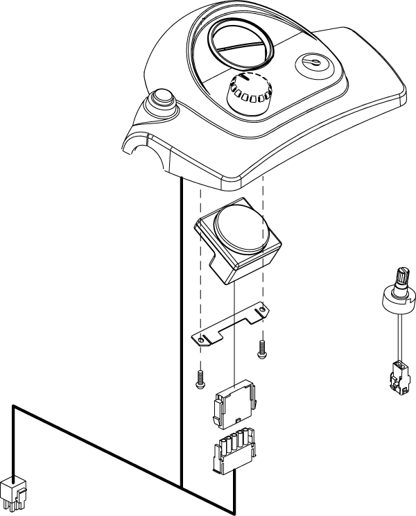 Pride Mobility Top Console Assembly part number ELEASMB7235, parts drawing