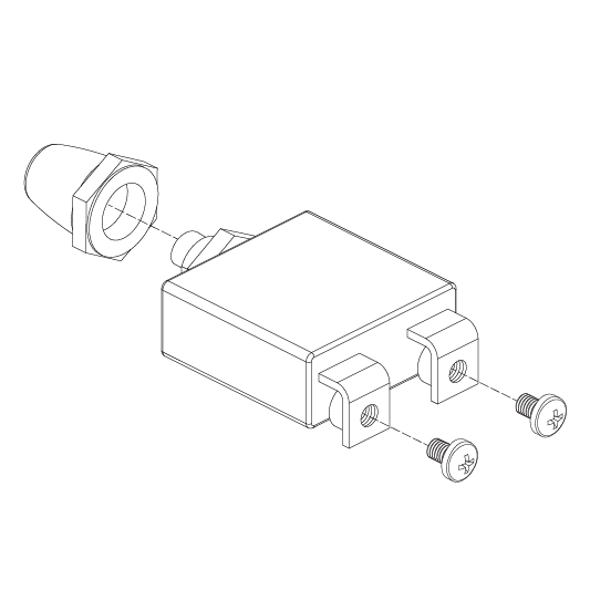 Pride Mobility 40 Amp Circuit Breaker, Right Angle Ring Terminals part number ELECBRK1007, parts drawing