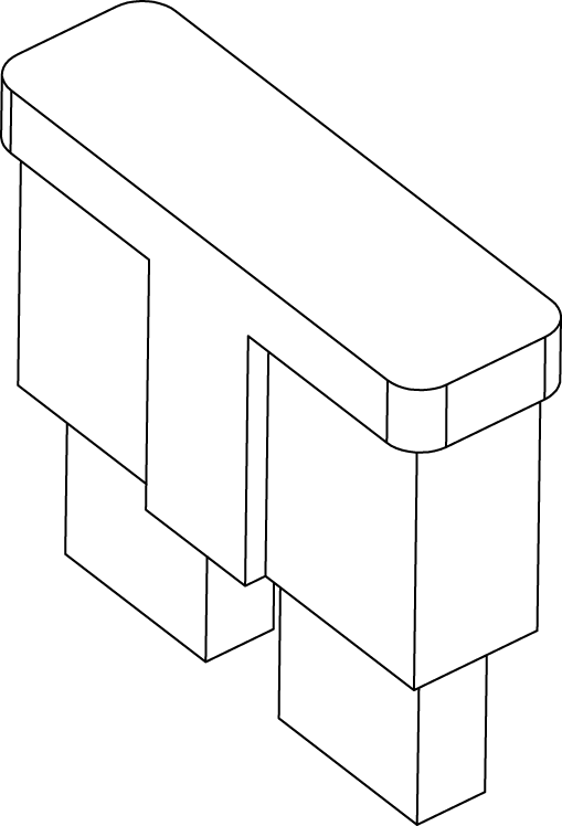 Pride Mobility 5 Amp ATO Blade Fuse part number ELEFUSE1013, parts drawing