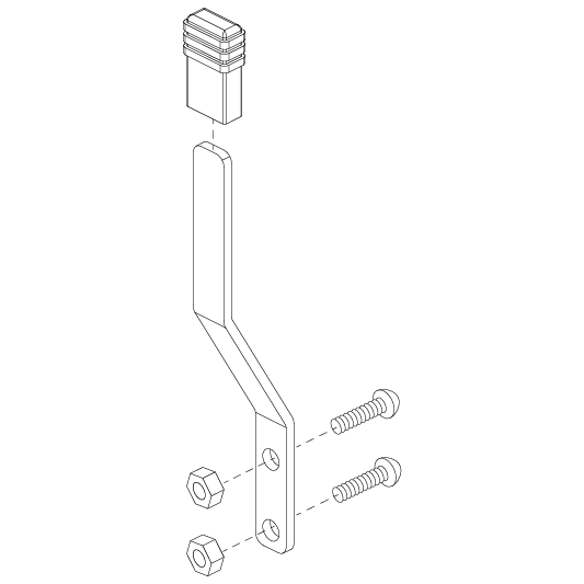 Pride Mobility Freewheel Lever Assembly part number FRMASMB11392, parts drawing
