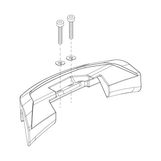Pride Mobility Middle Front Bumper Assembly part number FRMASMB12274, parts drawing