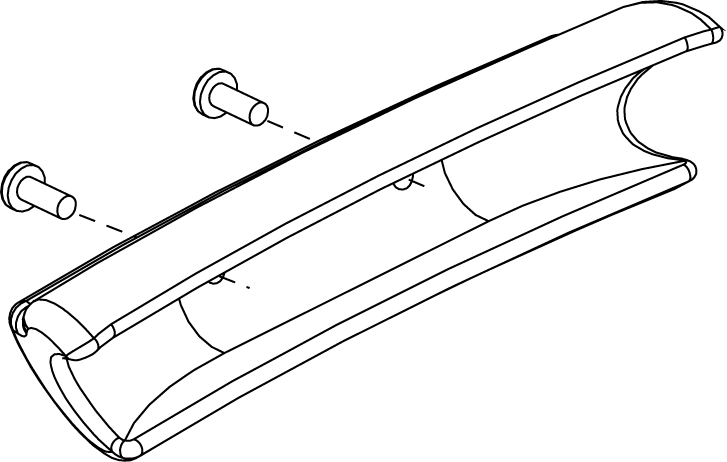 Pride Mobility Front Bumper Assembly, Black part number FRMASMB9240, parts drawing