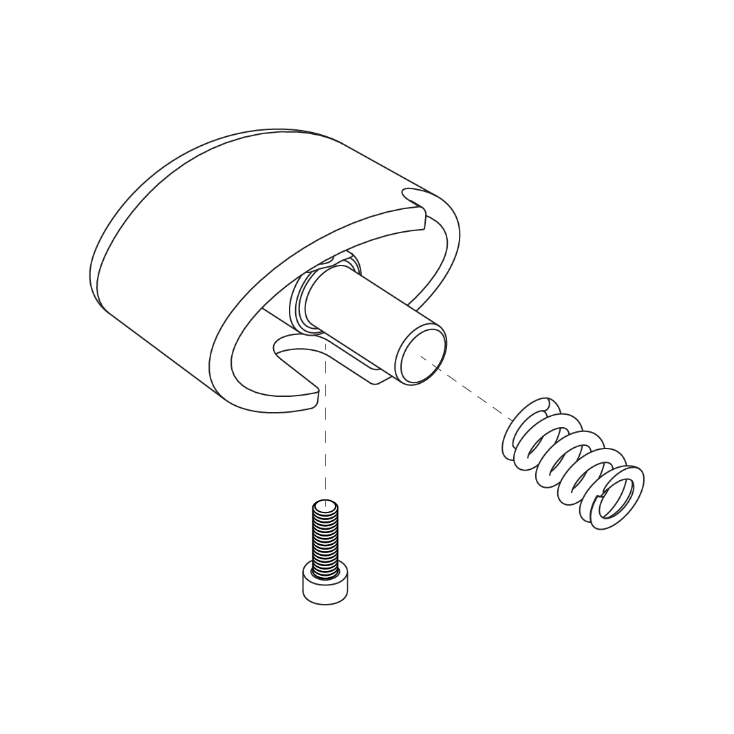 Pride Mobility Tiller Lock Knob Assembly part number MEC1703628, parts drawing