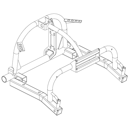Pride Mobility Rear Frame Assembly, Victory part number MEC1713819, parts drawing