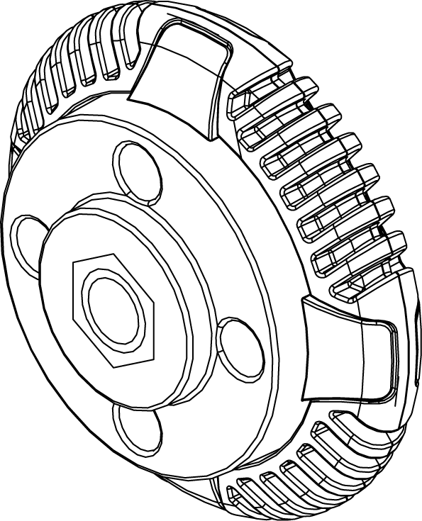Pride Mobility Tiller Adjust Knob Assembly part number PLSASMB1998, parts drawing