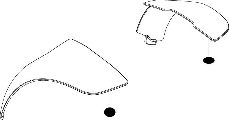 Pride Mobility Rear Body Insert Shroud Assembly, Red part number SHDASMB4677, parts drawing