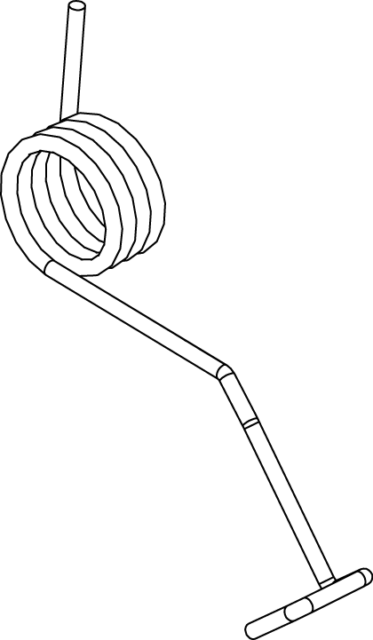 Pride Mobility Locking Lever Spring, SC150 part number SPGRAW1010, parts drawing