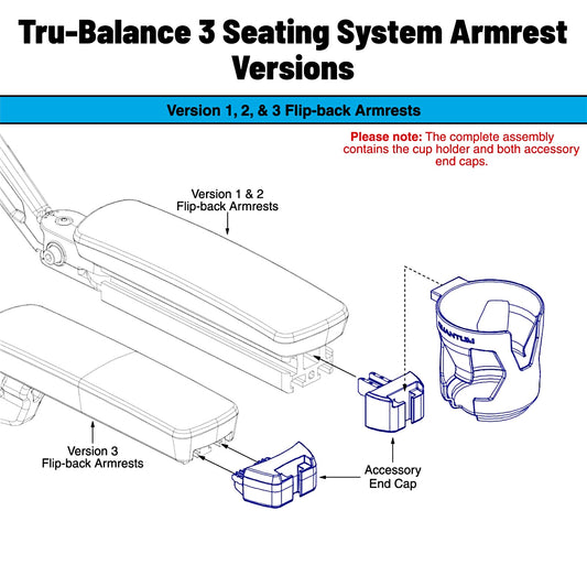 Quantum Rehab TRU-Balance 3 Cup Holder Assembly ACC2105089 | Versions 1,2,3