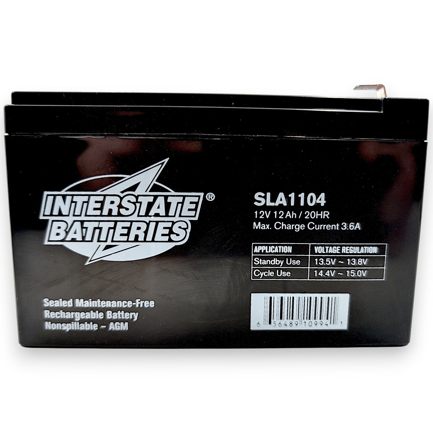 Interstate Battery SLA1104 | Replaces BATLIQ1013, MBE-BATT1212-F2, MKB-ES12-12, PSB-BATT