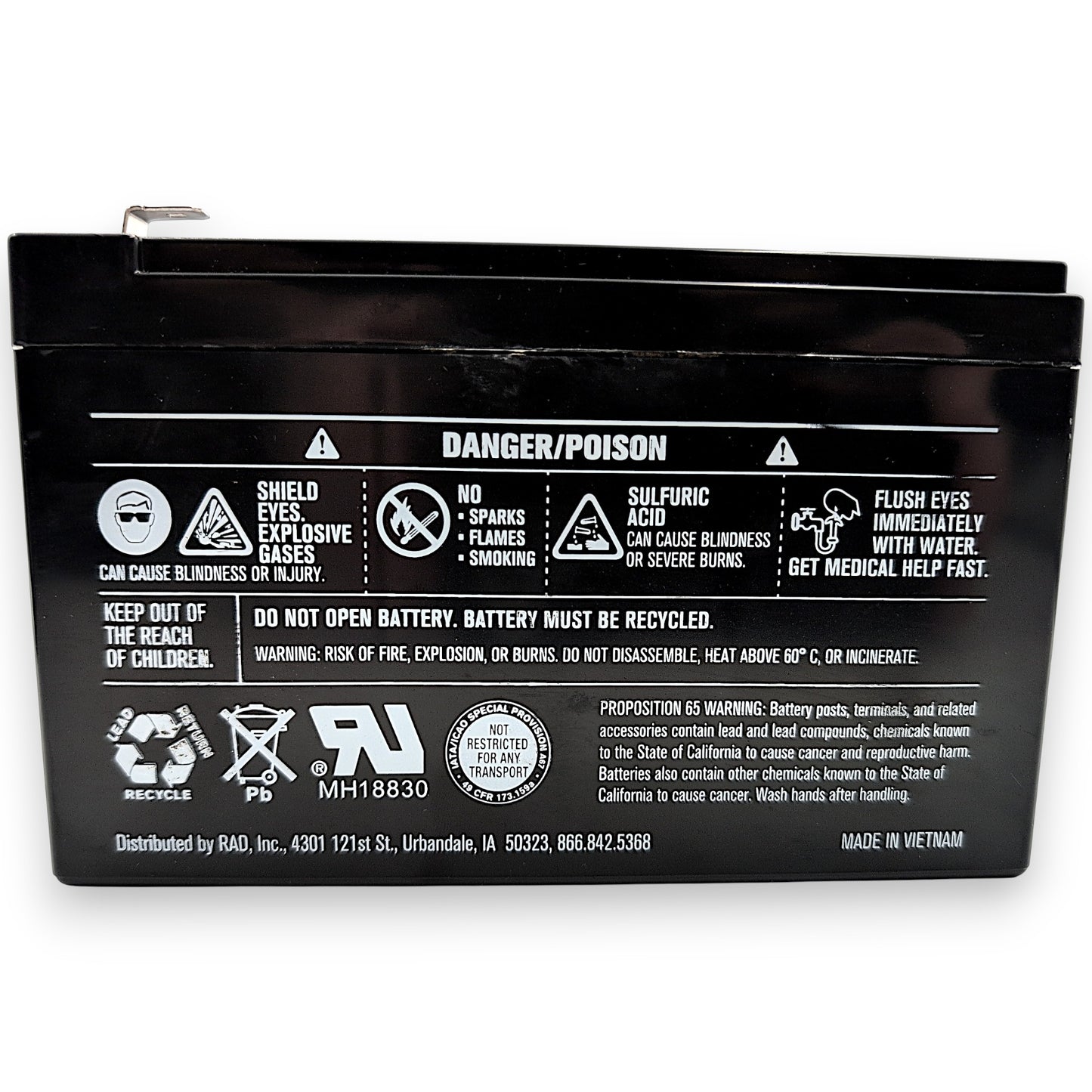 Interstate Battery SLA1104 | Replaces BATLIQ1013, MBE-BATT1212-F2, MKB-ES12-12, PSB-BATT