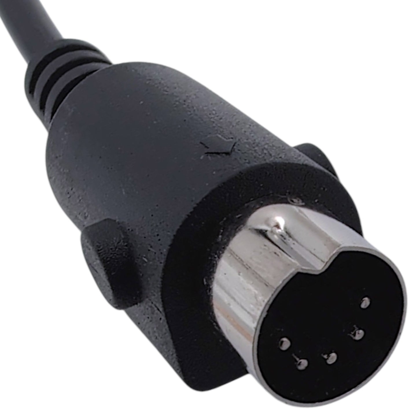 front/top view of the 5-pin connector. All 5 pins in clear view