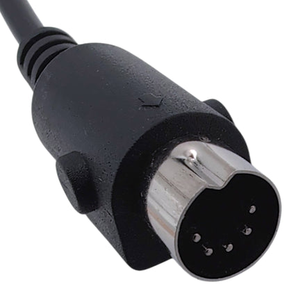 front/top view of the 5-pin connector. All 5 pins in clear view