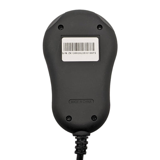 back of the remote with product label and a serial number starting with ZK1300