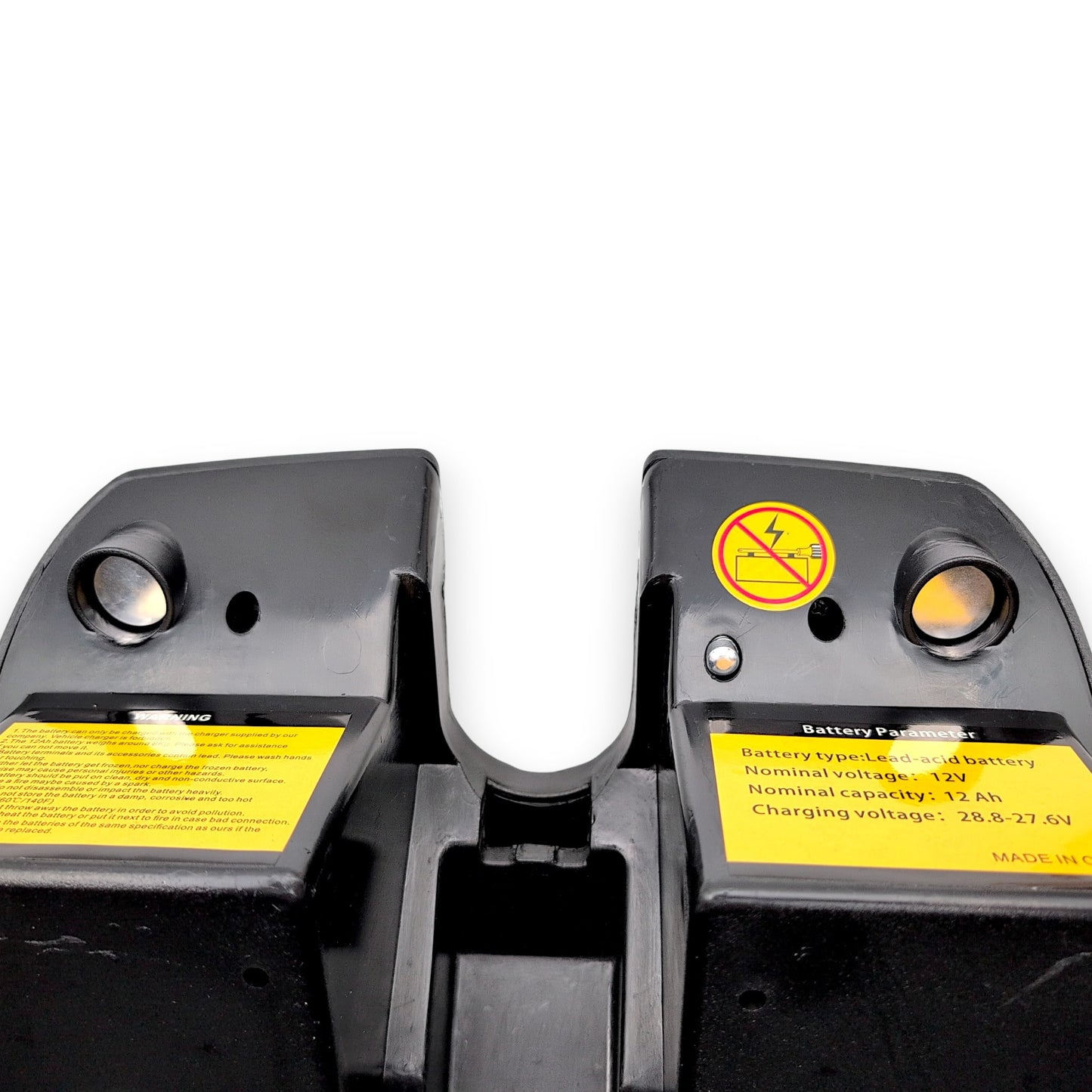 view of terminals that connect to the scooter