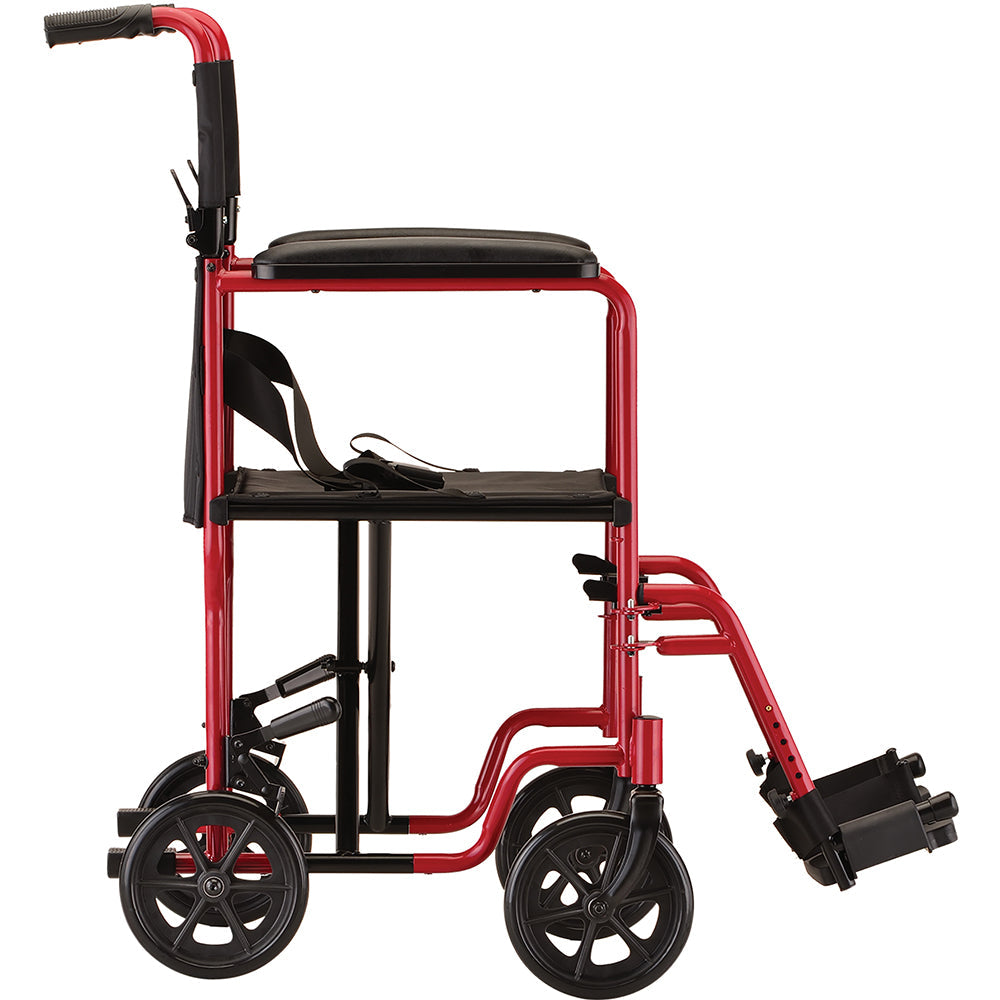 Transport Chair - 19" with Swing Away Footrests Red - 319R