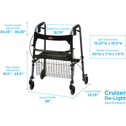 Nova Medical - Cruiser De-Light Rollator 4010