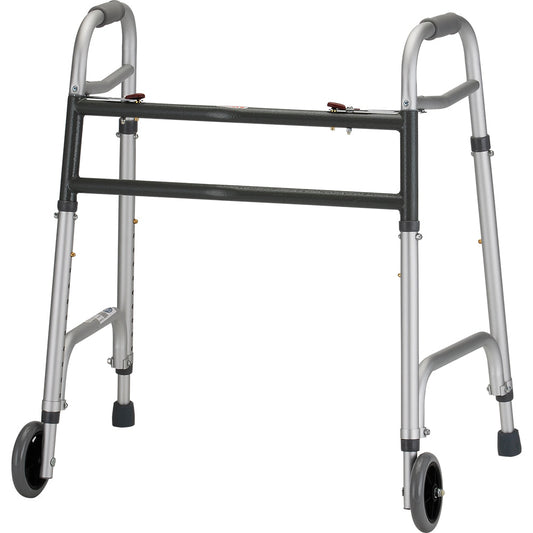 Standard Heavy Duty Folding Walker With 5" Wheels 4095DW5