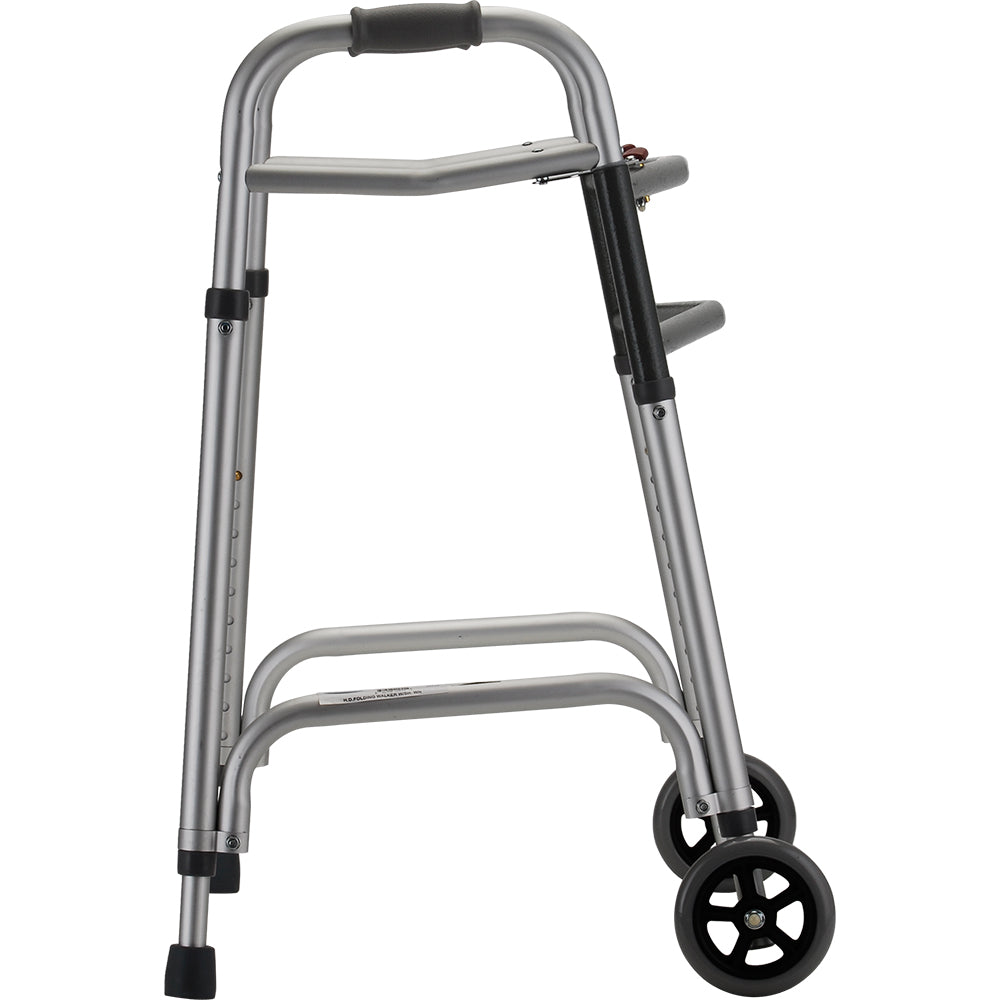 Standard Heavy Duty Folding Walker With 5" Wheels 4095DW5