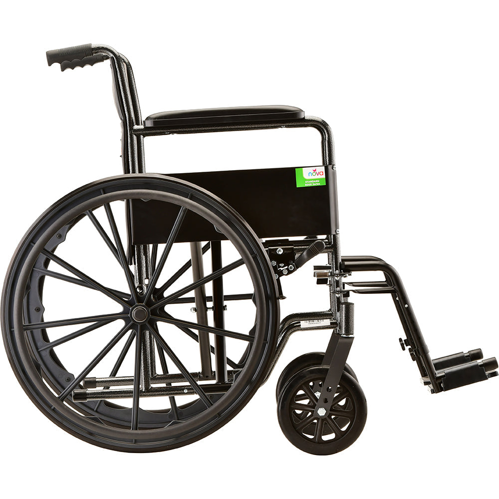 Hammertone Wheelchair - 16" With Fixed Arm & Swing Away Footrest 5060S