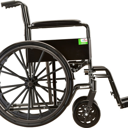 Hammertone Wheelchair - 18" With Fixed Arm & Swing Away Footrest 5080S