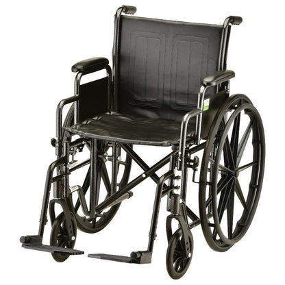 Nova Medical - Hammertone Wheelchair - 20" With Detachable Desk Arms & Swing Away Footrest 5285S