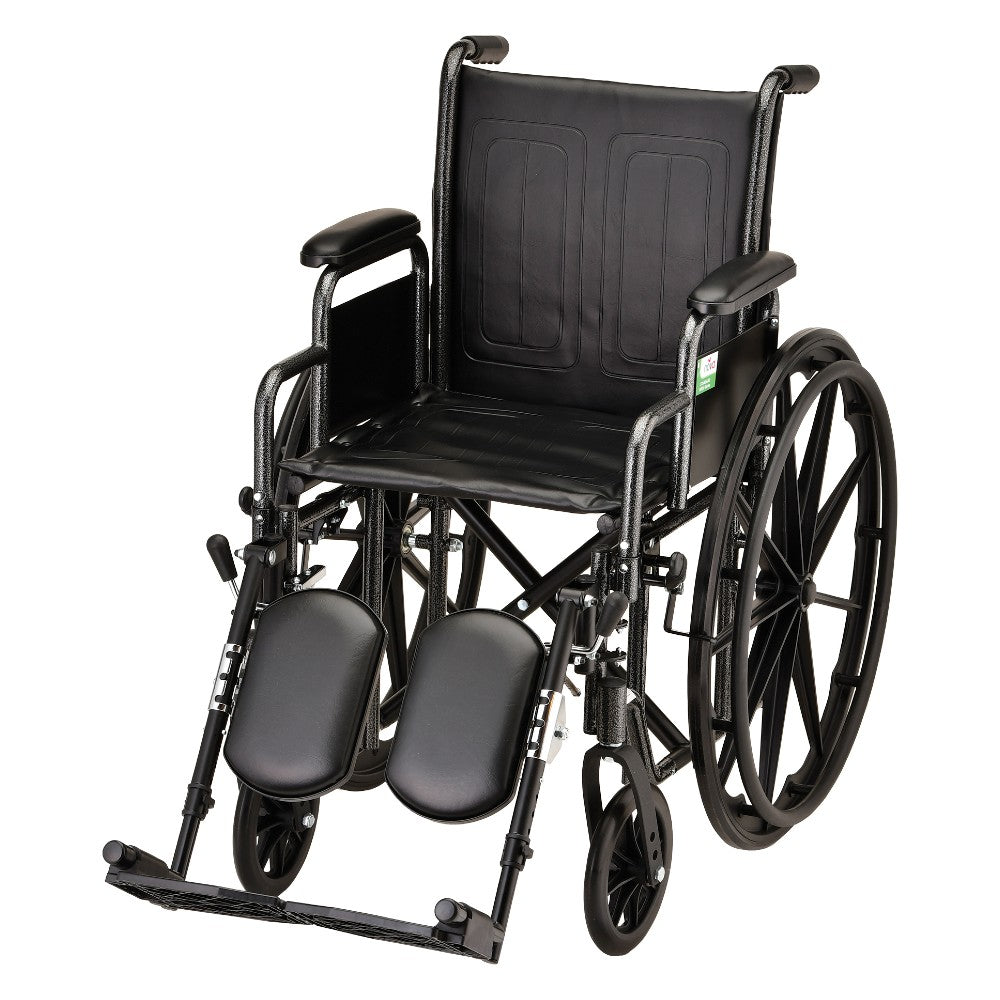 Hammertone Wheelchair - 16" widith Detachable Desk Arms & Elevating Legrest 5165SE