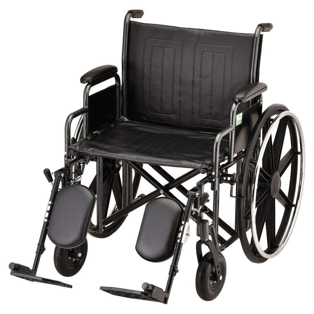 Nova Medical - Hammertone Wheelchair - 22" With Detachable Arms & Elevating Legrest 5220SE