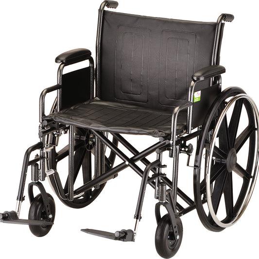 Hammertone Wheelchair - 22" Detachable Arms & Swing Away Footrest 5220S