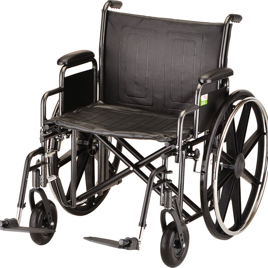 Hammertone Wheelchair - 24" With Detachable Arms & Swing Away Footrest 5240S