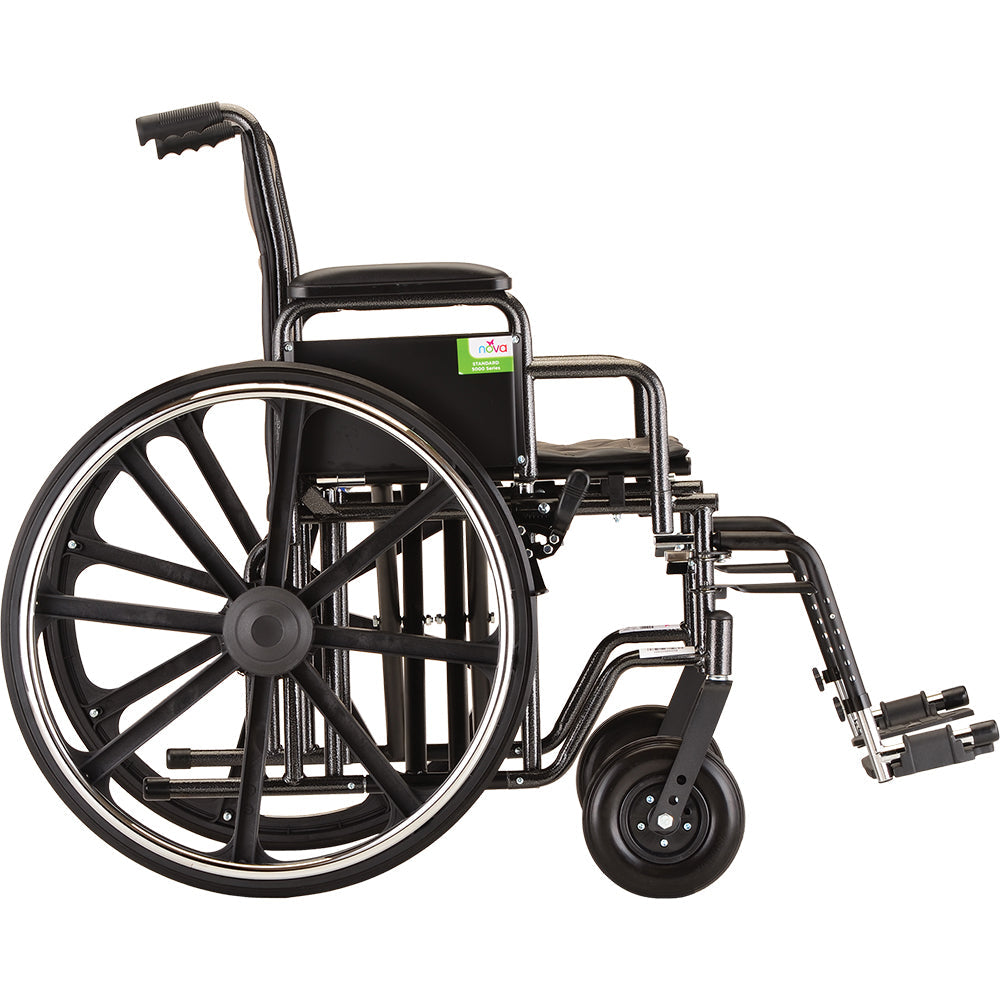 Hammertone Wheelchair - 24" With Detachable Arms & Swing Away Footrest 5240S