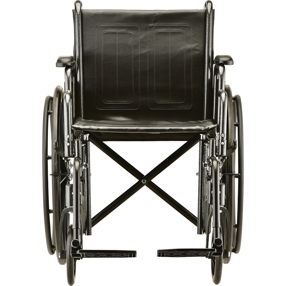 Nova Medical - Hammertone Wheelchair - 20" With Detachable Desk Arms & Swing Away Footrest 5285S