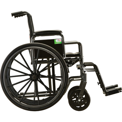 Nova Medical - Hammertone Wheelchair - 20" With Detachable Desk Arms & Swing Away Footrest 5285S