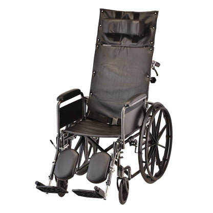 Recliner Wheelchair - 16" With Full Arms & Elevating Leg Rest 6160S