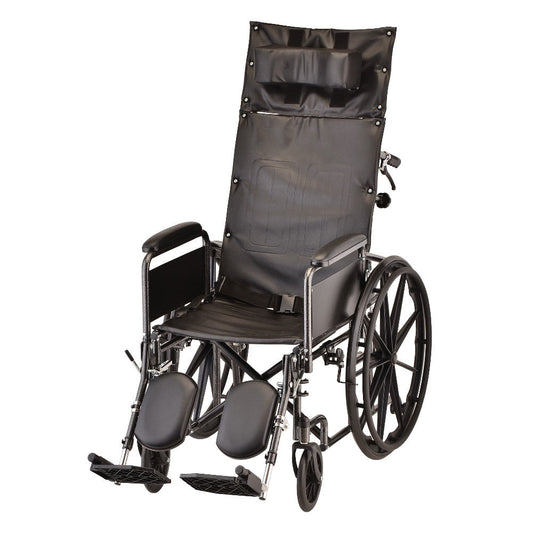 Recliner Wheelchair - 18" With Full Arms & Elevating Leg Rest 6180S