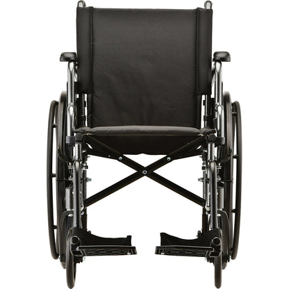 Nova Medical - Hammertone Wheelchair - 16" Lightweight With Flip Back Detachable Arms & Swing Away Footrest 7160L