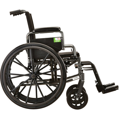 Nova Medical - Hammertone Wheelchair - 16" Lightweight With Flip Back Detachable Arms & Swing Away Footrest 7160L