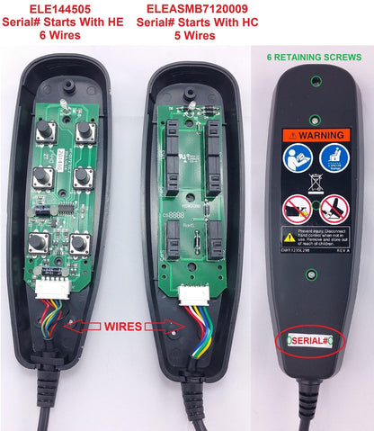 Lift Chair Remote - ELE144505 - HSW208E - 6 Wire