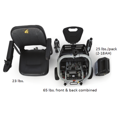 Travel Power Wheelchair - Golden Technologies - LiteRider Envy LT - GB161A - Standard 17"x16" Seat