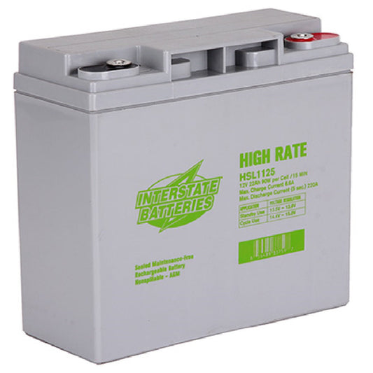 Interstate Battery - HSL1125 - 12 volt 22 amp - High Rate