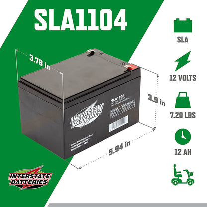 Interstate Battery - SLA1104 - 12 volt 12 amp - OEM Equivalent