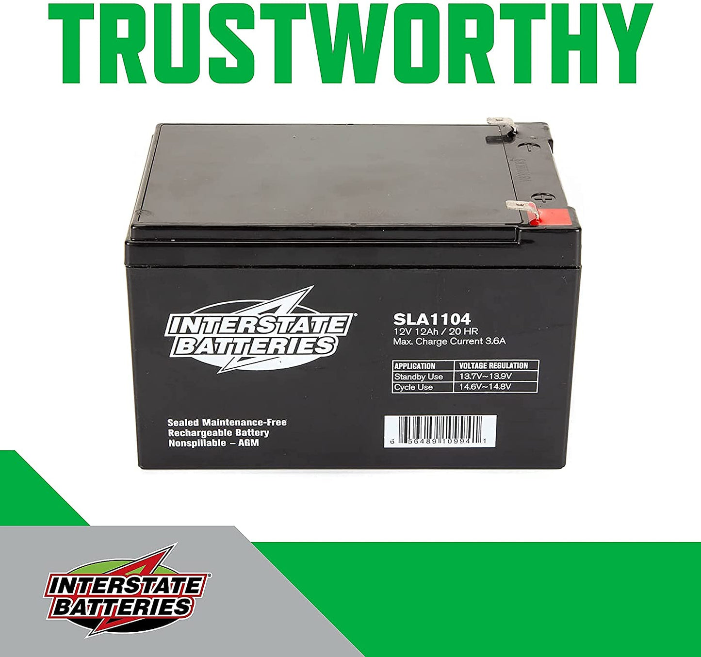 Interstate Battery - SLA1104 - 12 volt 12 amp - OEM Equivalent