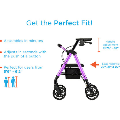 Nova Medical - Star 8 Standard Rollator Walker 4288