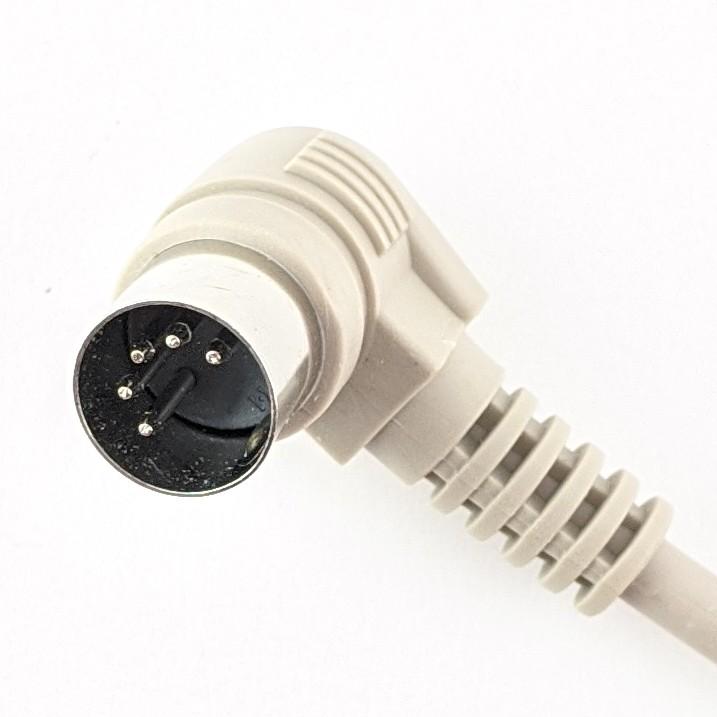 Beige 5-pin connector with 90 degree angle