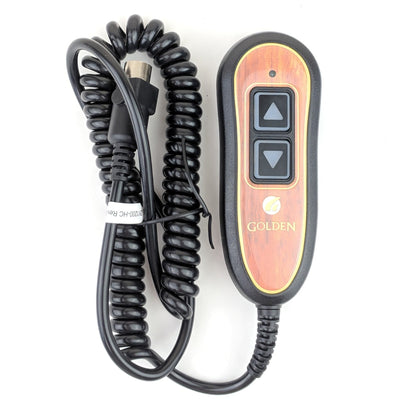 front of remote hand control with cable wound up.