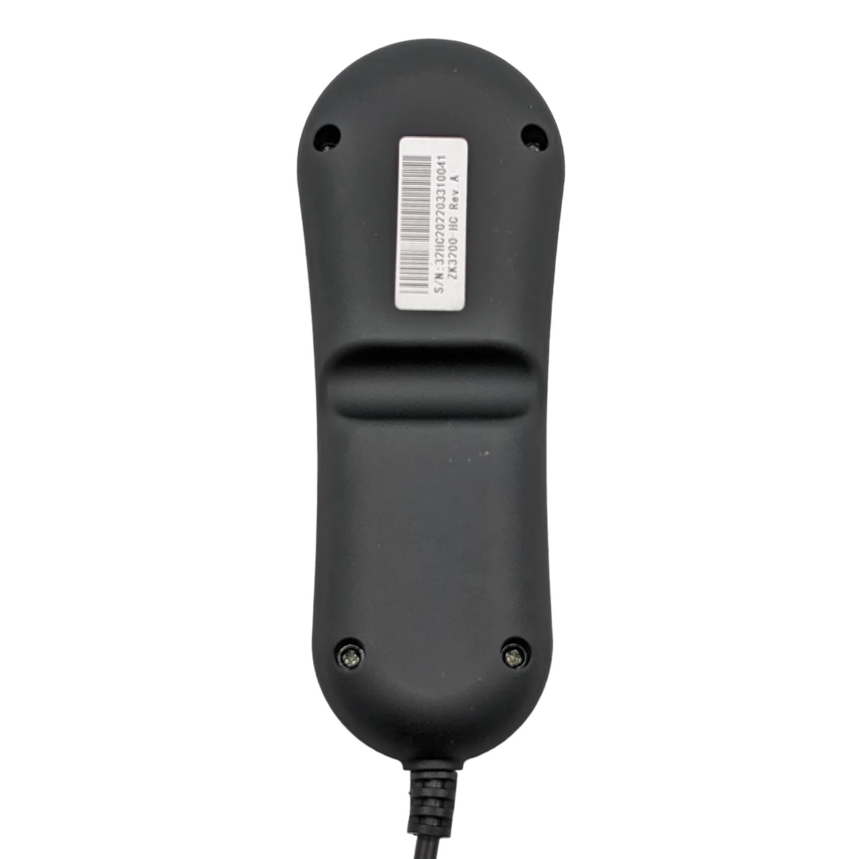 back of remote: shows part number and serial number