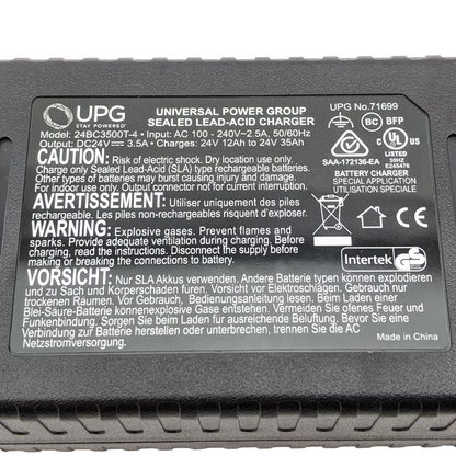 product Label with specifications